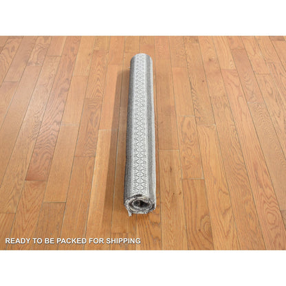 Flat Weave Wool Hand Woven Rug Grey No Border 3.0X5.2 -O078143