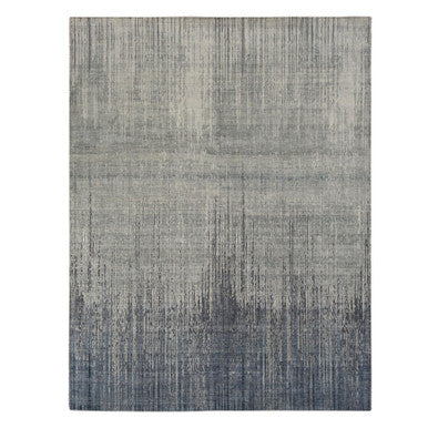 Modern and Contemporary Wool & Silk Hand Knotted Rug Grey No Border 8.0X10.4 -O078155