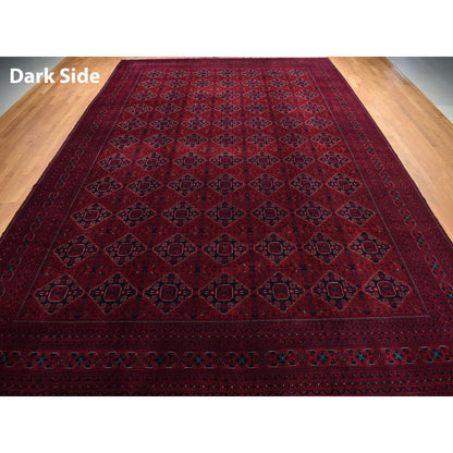 Tribal & Geometric Wool Hand Knotted Rug Red Red 13.1X19.9 -O078157