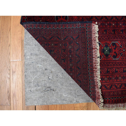Tribal & Geometric Wool Hand Knotted Rug Red Red 13.1X19.9 -O078157