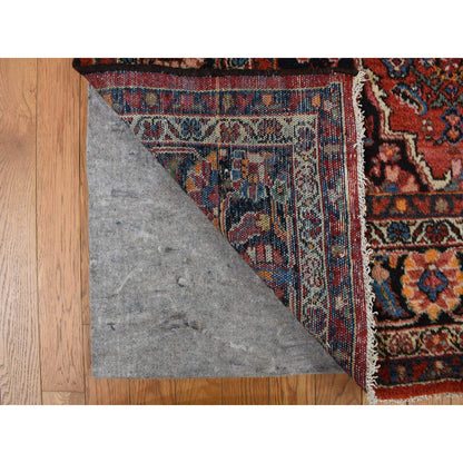 Tribal & Geometric Wool Hand Knotted Rug Red Blue 8.5X11.3 -O078163