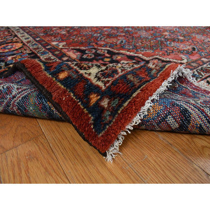 Tribal & Geometric Wool Hand Knotted Rug Red Blue 8.5X11.3 -O078163