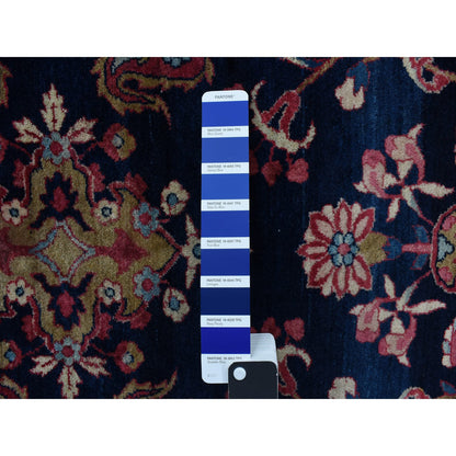 Antique Wool Hand Knotted Rug Blue Blue 2.10X3.10 -O078164