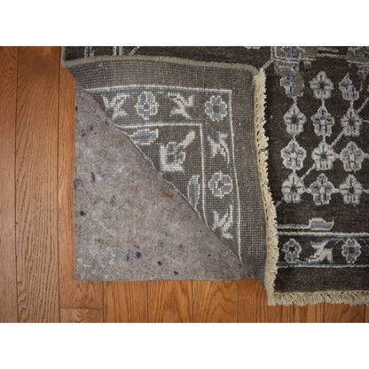 Modern and Contemporary Wool & Silk Hand Knotted Rug Brown No Border 9.1X11.10 -O078176