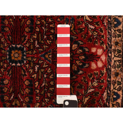 Antique Wool Hand Knotted Rug Red Beige 2.0X2.6 -O078187