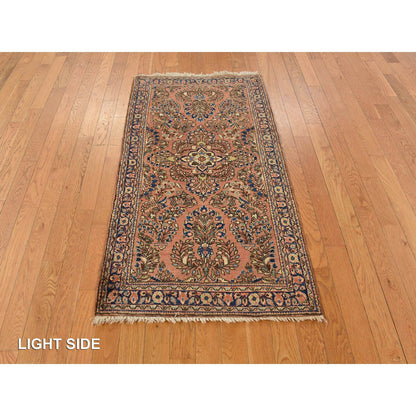 Antique Wool Hand Knotted Rug Red Red 2.6X4.10 -O078196
