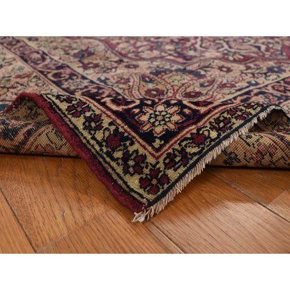 Antique Wool Hand Knotted Rug Beige Beige 4.4X6.0 -O078197