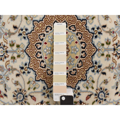 Fine Oriental Wool Hand Knotted Rug Ivory Ivory 2.9X10.2 -O078205