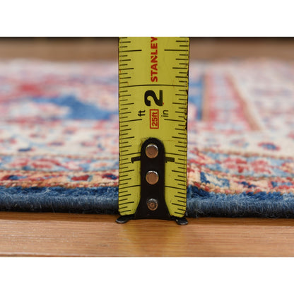 Kazak Wool Hand Knotted Rug Blue Beige 3.2X5.0 -O078206