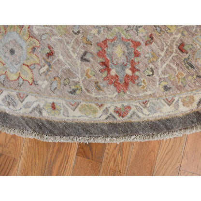 Heriz Wool Hand Knotted Rug Grey Gray 9.9X9.10 -O078207