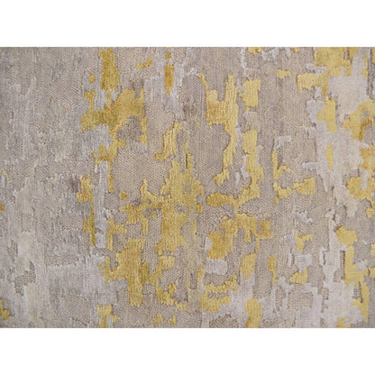 Modern and Contemporary Wool Hand Knotted Rug Brown No Border 2.7X11.9 -O078210