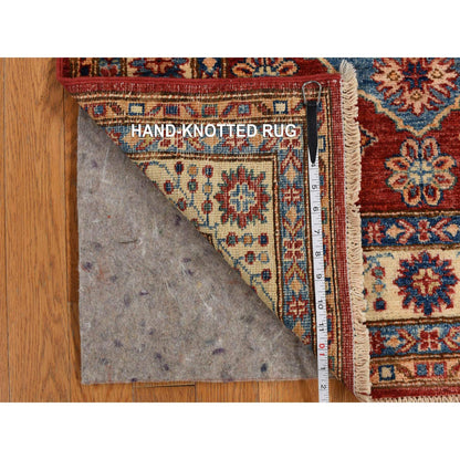Kazak Wool Hand Knotted Rug Red Beige 3.2X4.10 -O078212