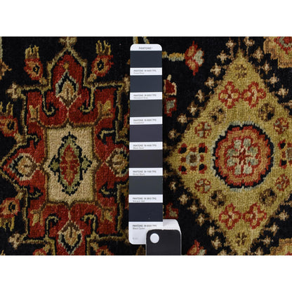 Heriz Wool Hand Knotted Rug Black Red 3.0X5.2 -O078213