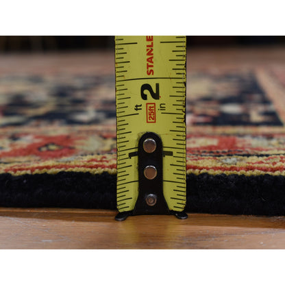 Heriz Wool Hand Knotted Rug Black Red 3.0X5.2 -O078213