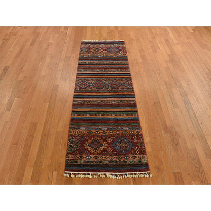 Kazak Wool Hand Knotted Rug Red No Border 2.10X8.4 -O078216