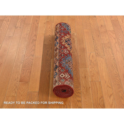 Kazak Wool Hand Knotted Rug Red No Border 2.10X8.4 -O078216