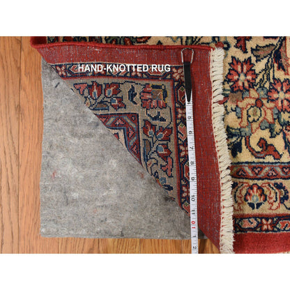 Persian Wool Hand Knotted Rug Red Ivory 10.0X13.9 -O078224