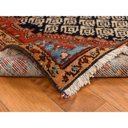 Persian Wool Hand Knotted Rug Blue Light Blue 3.5X12.6 -O078227