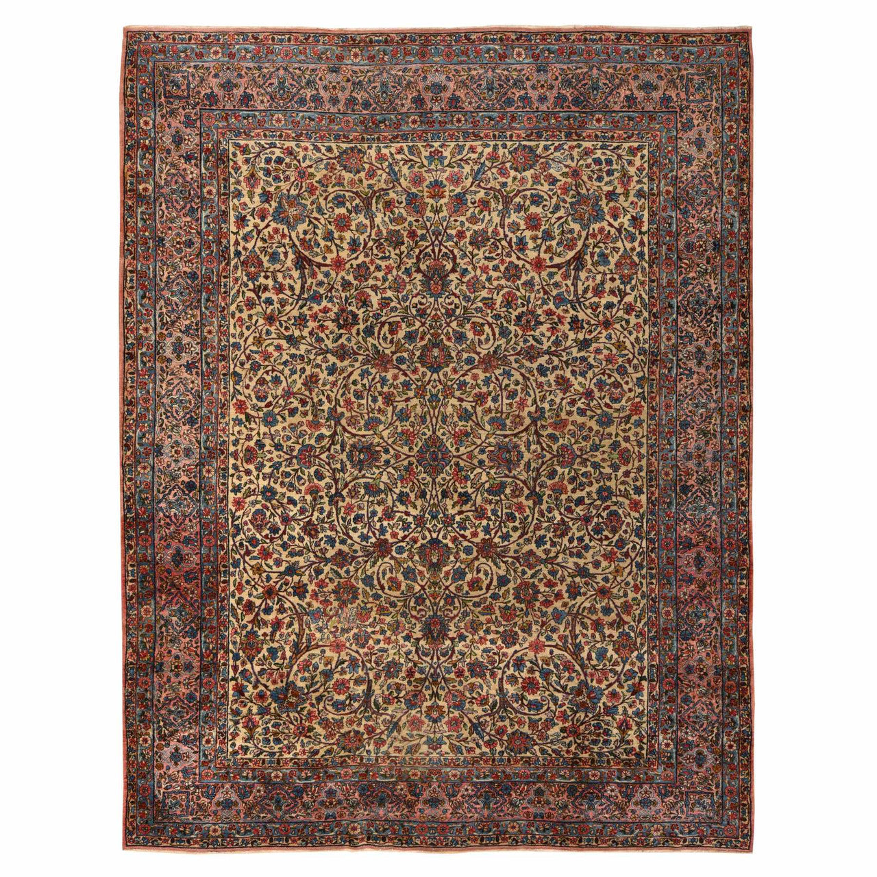 Red 8'9" x 11'5" Persian Terracotta Hand knotted Wool Rug - Sku: O078228