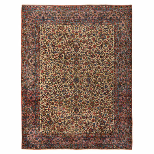 Persian Wool Hand Knotted Rug Yellow Terracotta Orange 8.9X11.5 -O078228