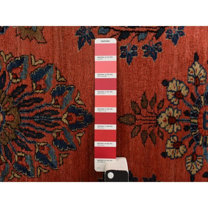 Persian Wool Hand Knotted Rug Red Space Cadet Blue 2.7X10.0 -O078230