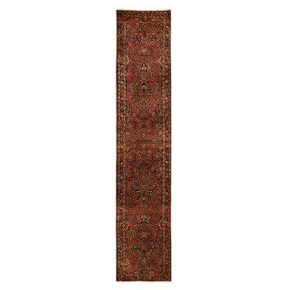 Persian Wool Hand Knotted Rug Purple Blue 2.7X13.4 -O078231