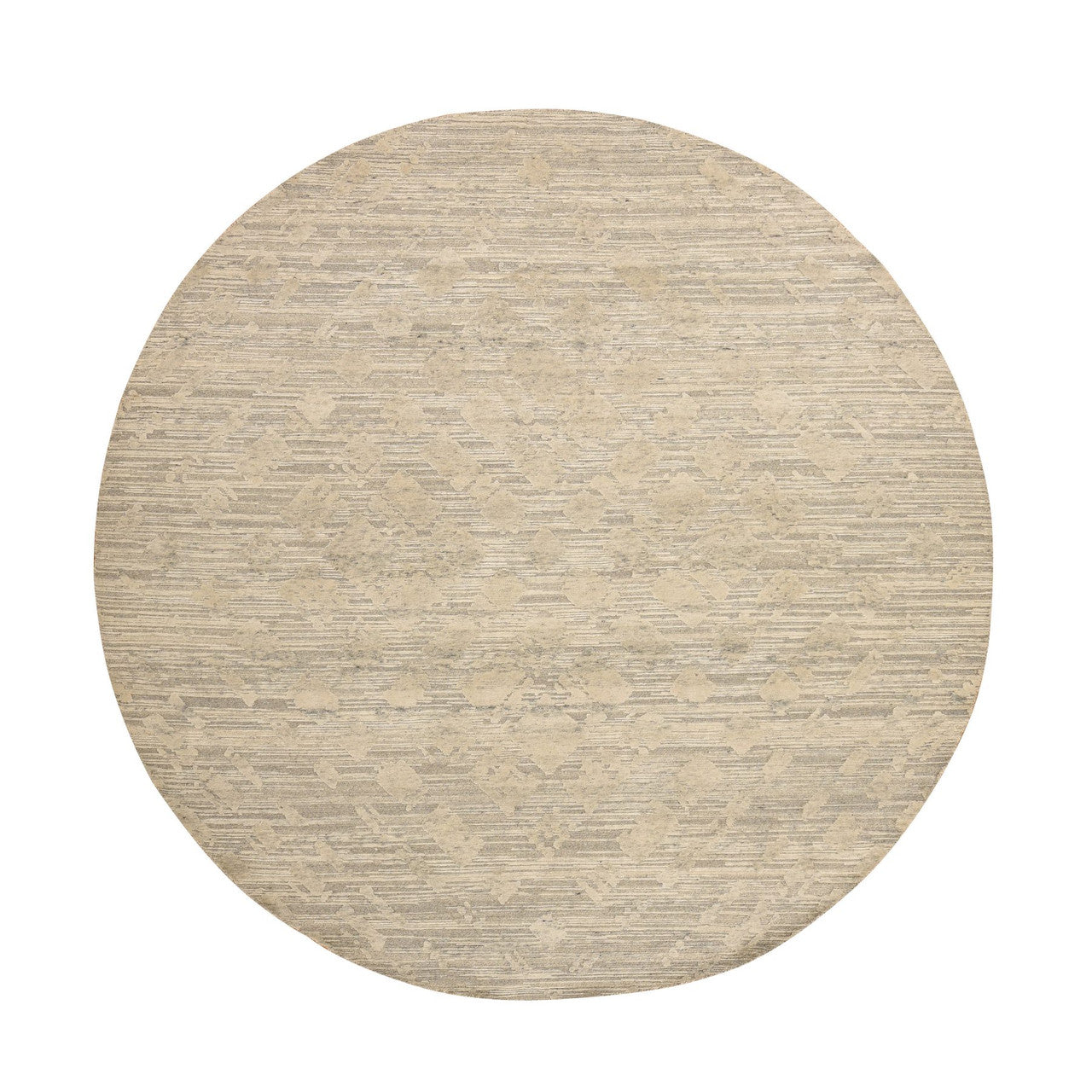 Modern and Contemporary Wool Hand Knotted Rug Grey No Border 8.1X8.1 -O078237