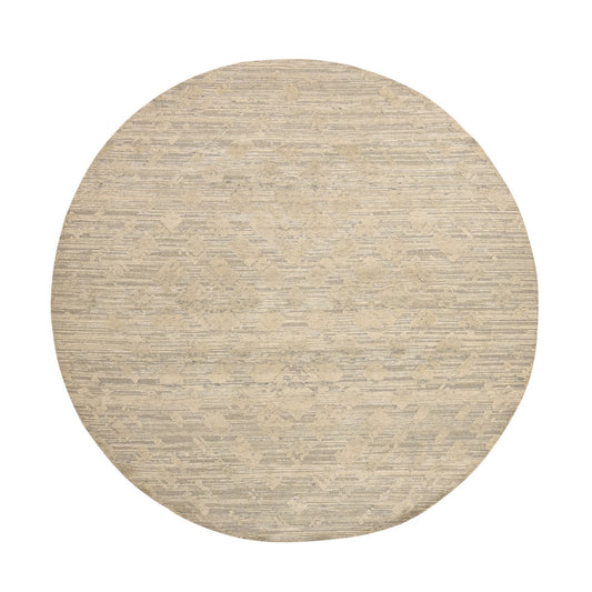 Modern and Contemporary Wool Hand Knotted Rug Grey No Border 8.1X8.1 -O078237
