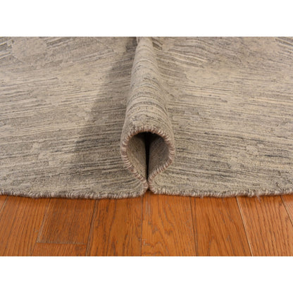 Modern and Contemporary Wool Hand Knotted Rug Grey No Border 8.1X8.1 -O078237