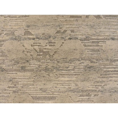 Modern and Contemporary Wool Hand Knotted Rug Grey No Border 8.1X8.1 -O078237