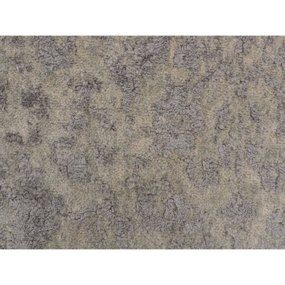 Hand-Loomed Wool & Silk Hand Loomed Rug Grey Gray 2.5X12.0 -O078245