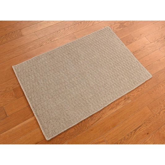 Modern and Contemporary Wool Hand Loomed Rug Brown No Border 2.0X3.0 -O078254