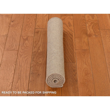 Modern and Contemporary Wool Hand Loomed Rug Brown No Border 2.0X3.0 -O078254
