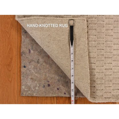 Modern and Contemporary Wool Hand Loomed Rug Brown No Border 2.0X3.0 -O078254