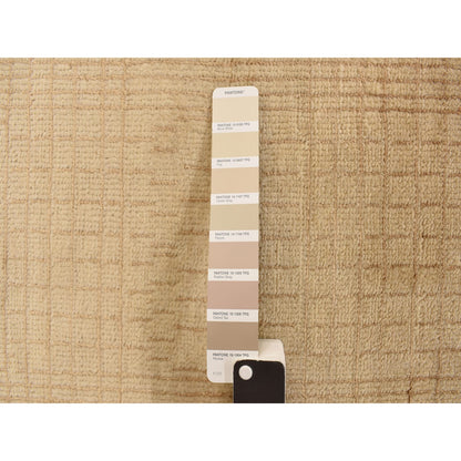 Modern and Contemporary Wool & Silk Hand Knotted Rug Yellow No Border 2.0X3.0 -O078255