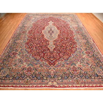 Persian Wool Hand Knotted Rug Red Blue 11.4X16.2 -O078257