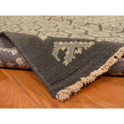 Oushak And Peshawar Wool Hand Knotted Rug Grey No Border 11.8X15.0 -O078262