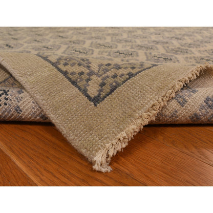 Oushak And Peshawar Wool Hand Knotted Rug Ivory No Border 11.8X14.9 -O078264