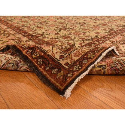 Antique Wool Hand Knotted Rug Brown Brown 8.3X11.5 -O078266