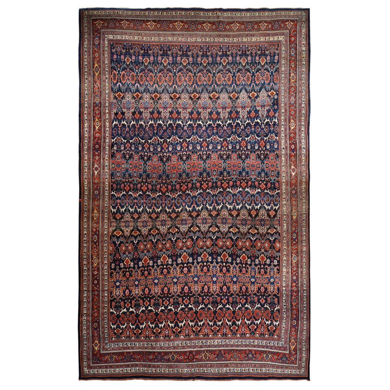 Blue 12'6" x 20'1" Persian Hand knotted Wool Rug - Sku: O078272