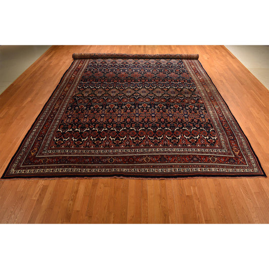 Persian Wool Hand Knotted Rug Blue Red 12.6X20.1 -O078272