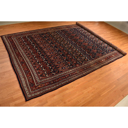 Persian Wool Hand Knotted Rug Blue Red 12.6X20.1 -O078272