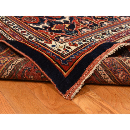 Persian Wool Hand Knotted Rug Blue Red 12.6X20.1 -O078272