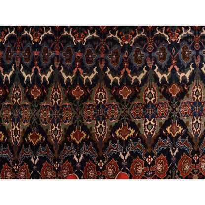 Persian Wool Hand Knotted Rug Blue Red 12.6X20.1 -O078272