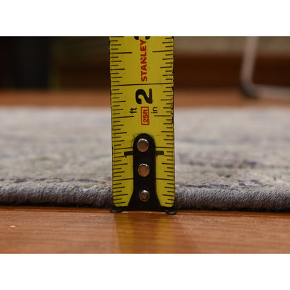 Wool and Silk Wool & Pure Silk Hand Knotted Rug Grey No Border 3.0X11.10 -O078282