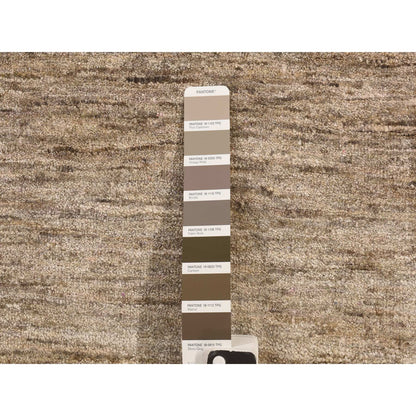 Modern and Contemporary Sari Silk Hand Knotted Rug Brown No Border 2.0X3.0 -O078293