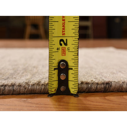 Modern and Contemporary Sari Silk Hand Knotted Rug Brown No Border 2.0X3.0 -O078293