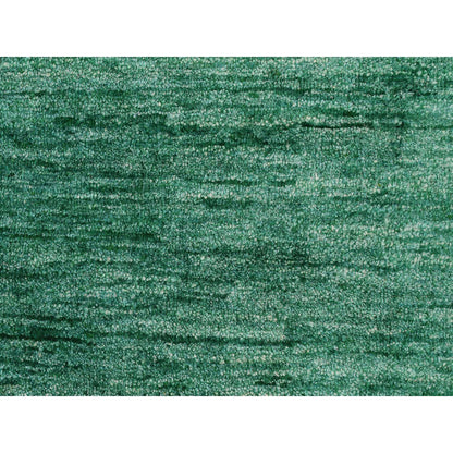 Modern and Contemporary Sari Silk Hand Knotted Rug Green No Border 2.0X3.1 -O078294