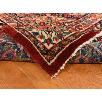Persian Wool Hand Knotted Rug Red Midnight Blue 8.10X11.5 -O078301