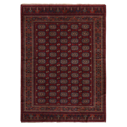 Tribal & Geometric Wool Hand Knotted Rug Red Red 6.10X9.7 -O078305